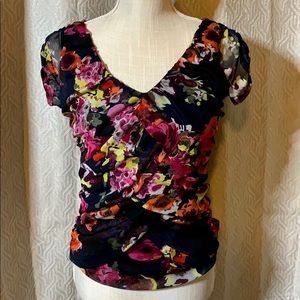 Floral top with ruching details- For Cynthia